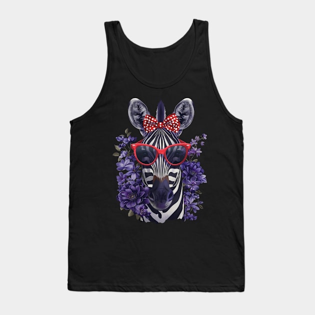 Zebra Poaching Impact Tank Top by Beard Art eye